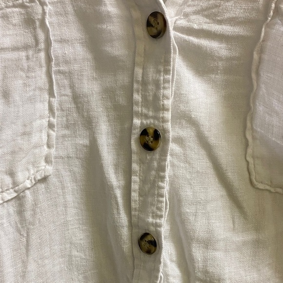 Zara• White• Button-Down Blouse - Picture 3 of 7